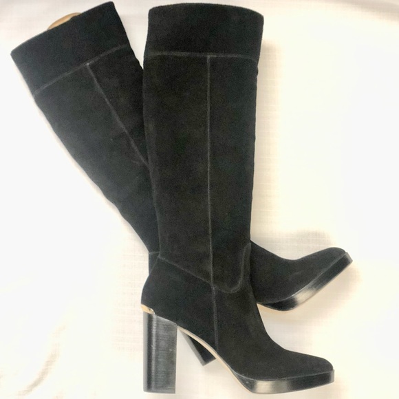 Sexy MICHAEL Michael KORS Regina Suede Platform Knee High Boots MMK 11 - Picture 5 of 16